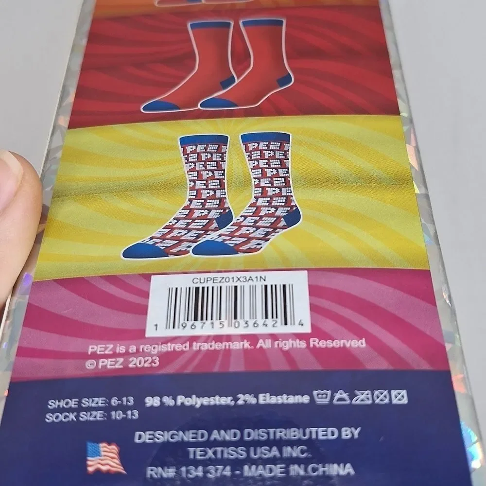 PEZ CANDY CREW SOCKS 3 PAIR